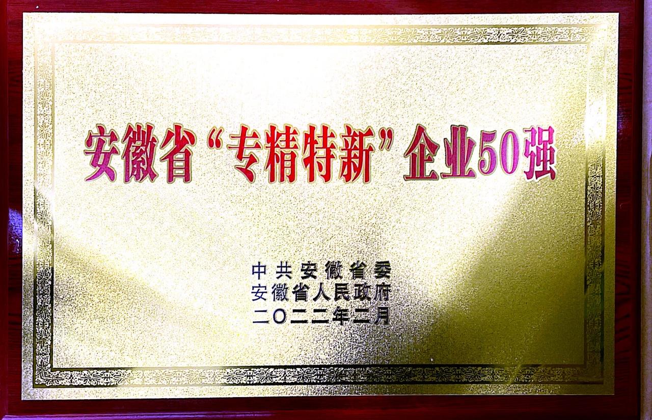 安徽省“專精特新”企業50強（2）